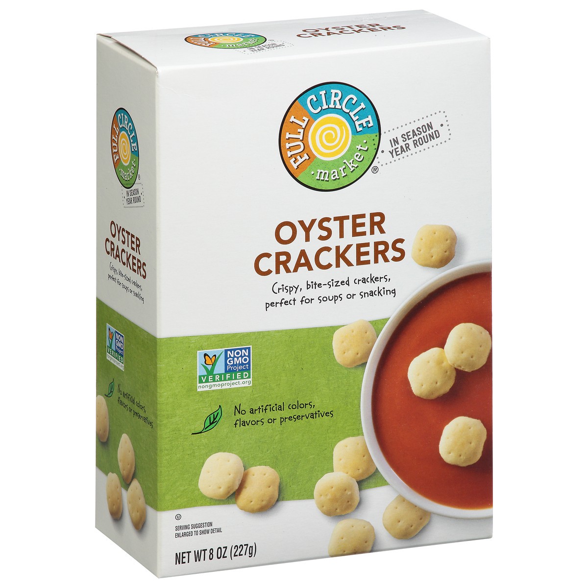 slide 2 of 9, Full Circle Market Oyster Crackers 8 oz, 8 oz