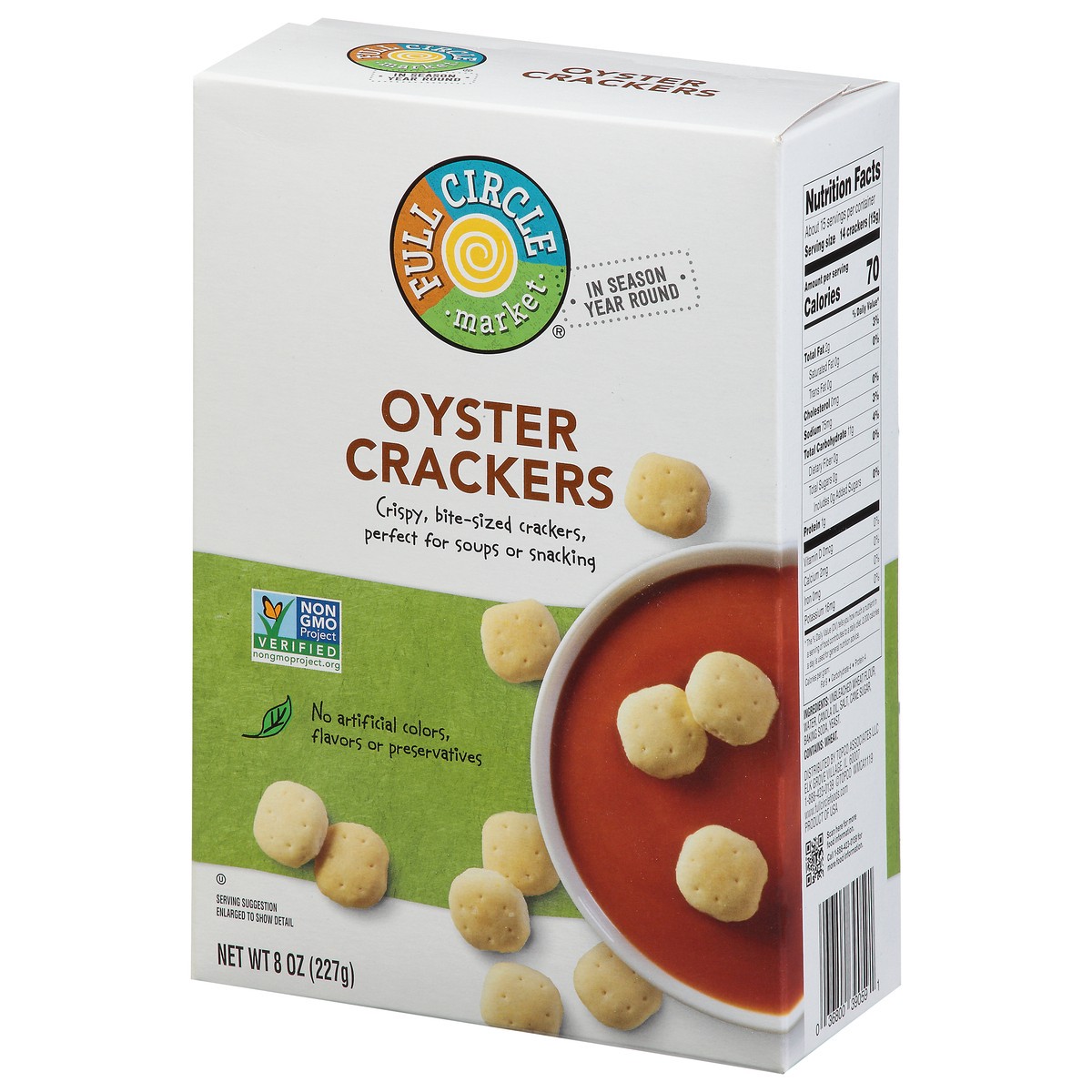 slide 3 of 9, Full Circle Market Oyster Crackers 8 oz, 8 oz