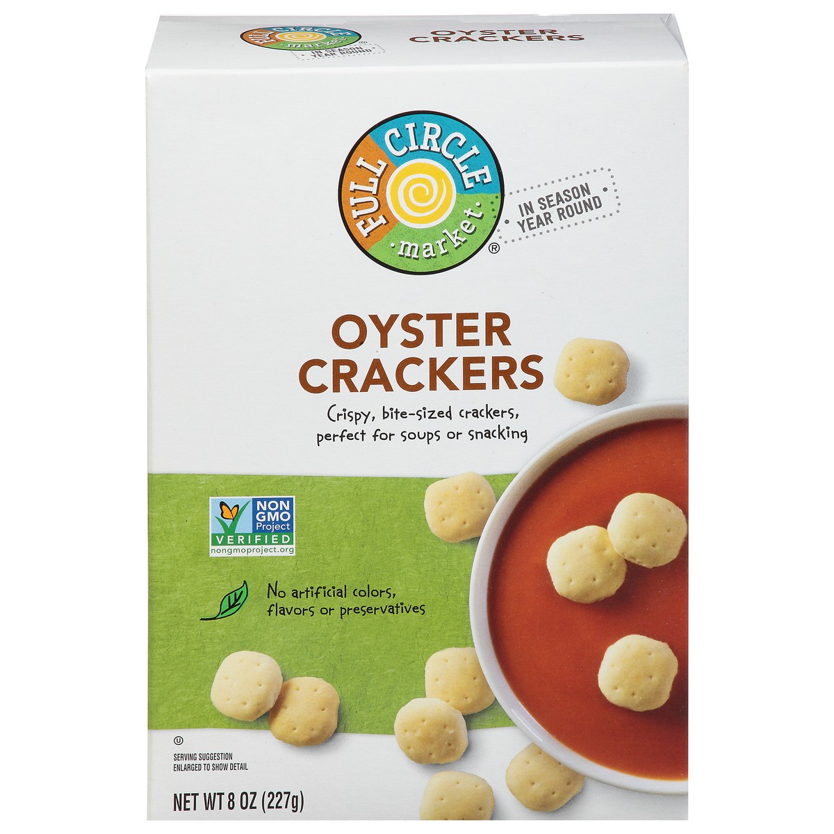 slide 1 of 9, Full Circle Market Oyster Crackers 8 oz, 8 oz