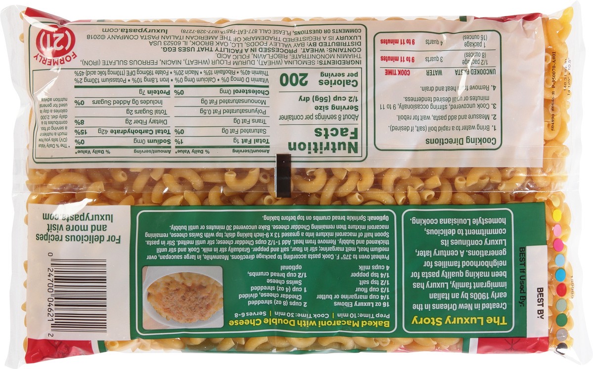 slide 8 of 9, Luxury Elbows Pasta 16 oz, 16 oz