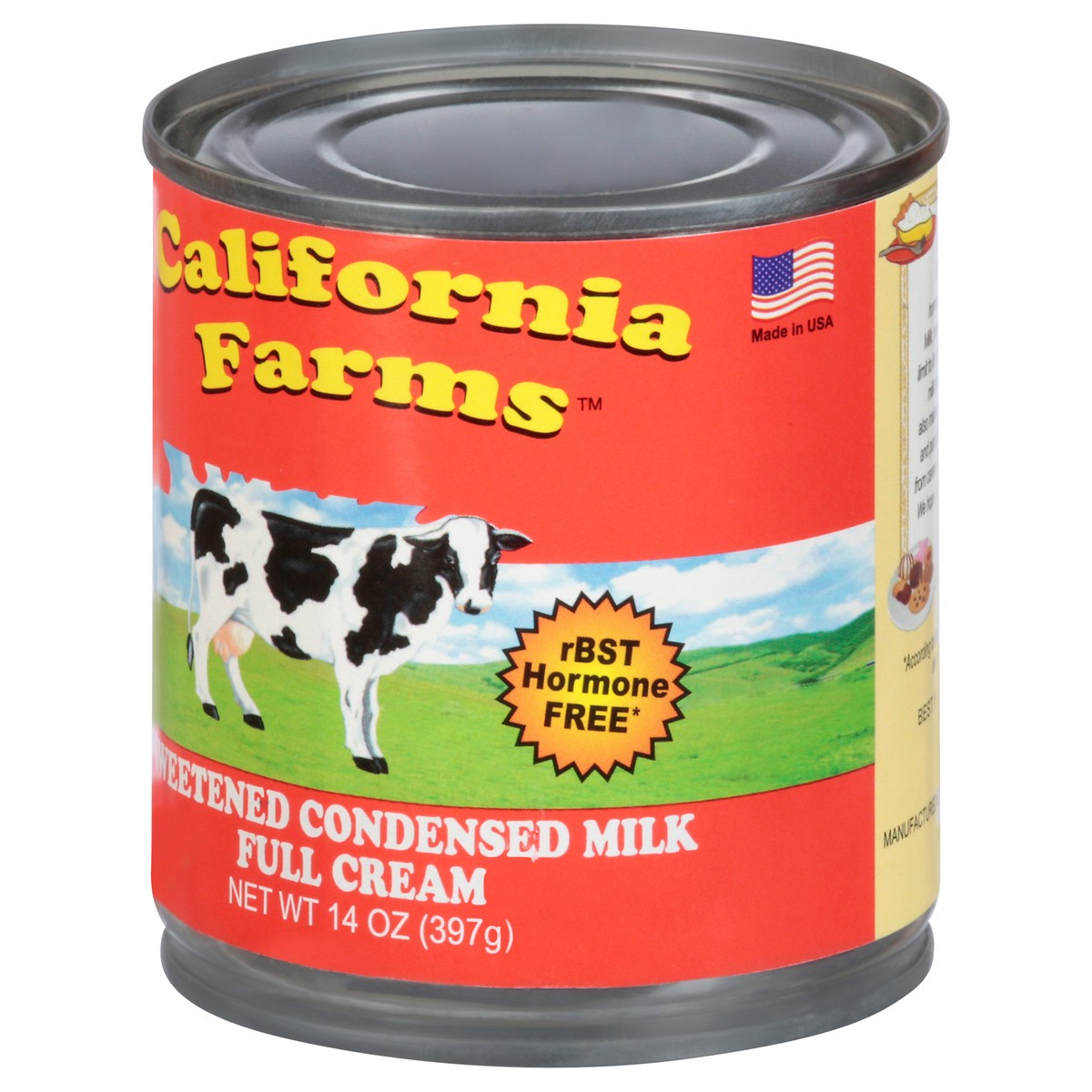 slide 7 of 14, California Farms Sweetened Condensed Milk Full Cream, 14 oz