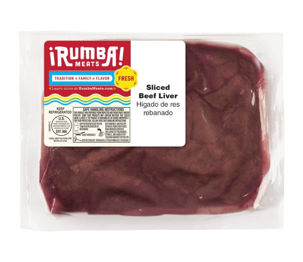 slide 1 of 1, Rumba Meats Beef Liver Sliced - 0.6 - 1.3 lb, per lb