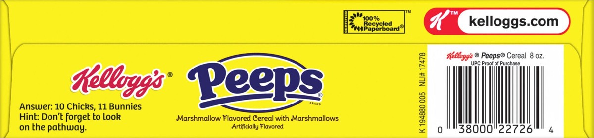slide 9 of 9, Peeps Kellogg's Peeps Breakfast Cereal, Original with Marshmallows, 8 oz, 8 oz