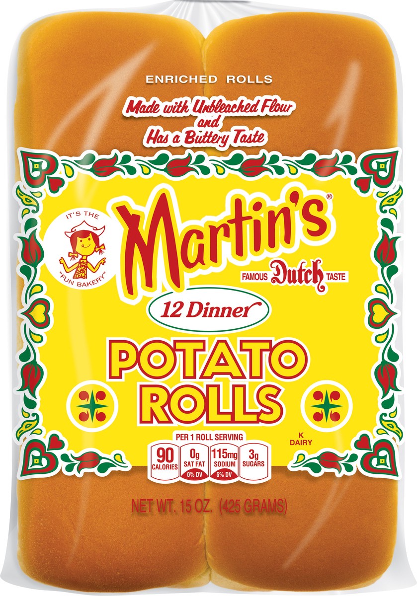 slide 11 of 11, Martin's Dinner Potato Rolls, 12 ct