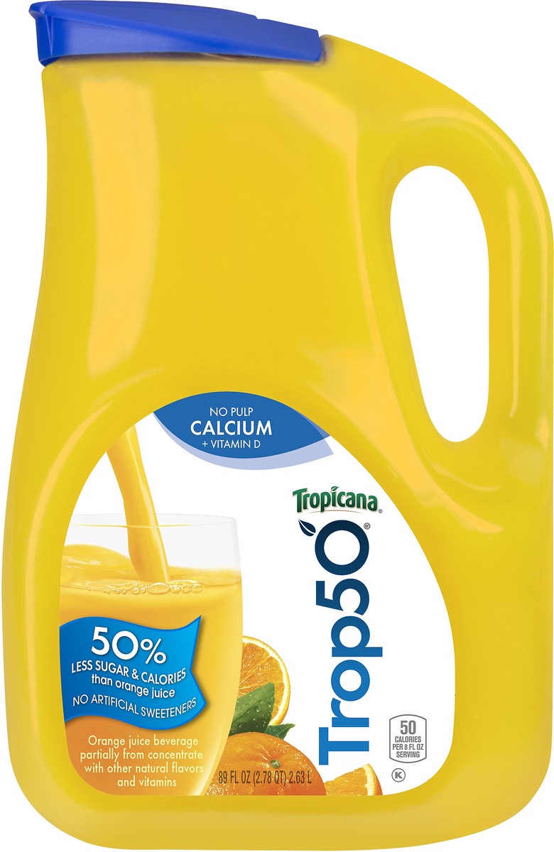 slide 8 of 11, Trop50 No Pulp Orange Juice 89 oz, 89 oz