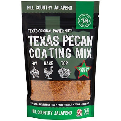 slide 1 of 1, 38 Pecans Hill Country Jalapeno Texas Pecan Coating Mix, 8 oz