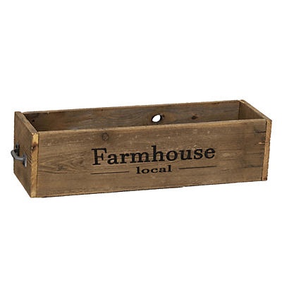slide 1 of 1, (del)Hutson Designs Medium Reclaimed Wood Farmhouse Local Planter Box, 1 ct
