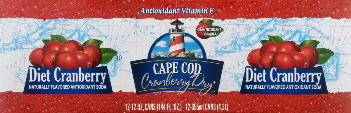 slide 10 of 13, Cape Cod Cranberry Dry Diet Cranberry Soda 12 ea, 12 ct