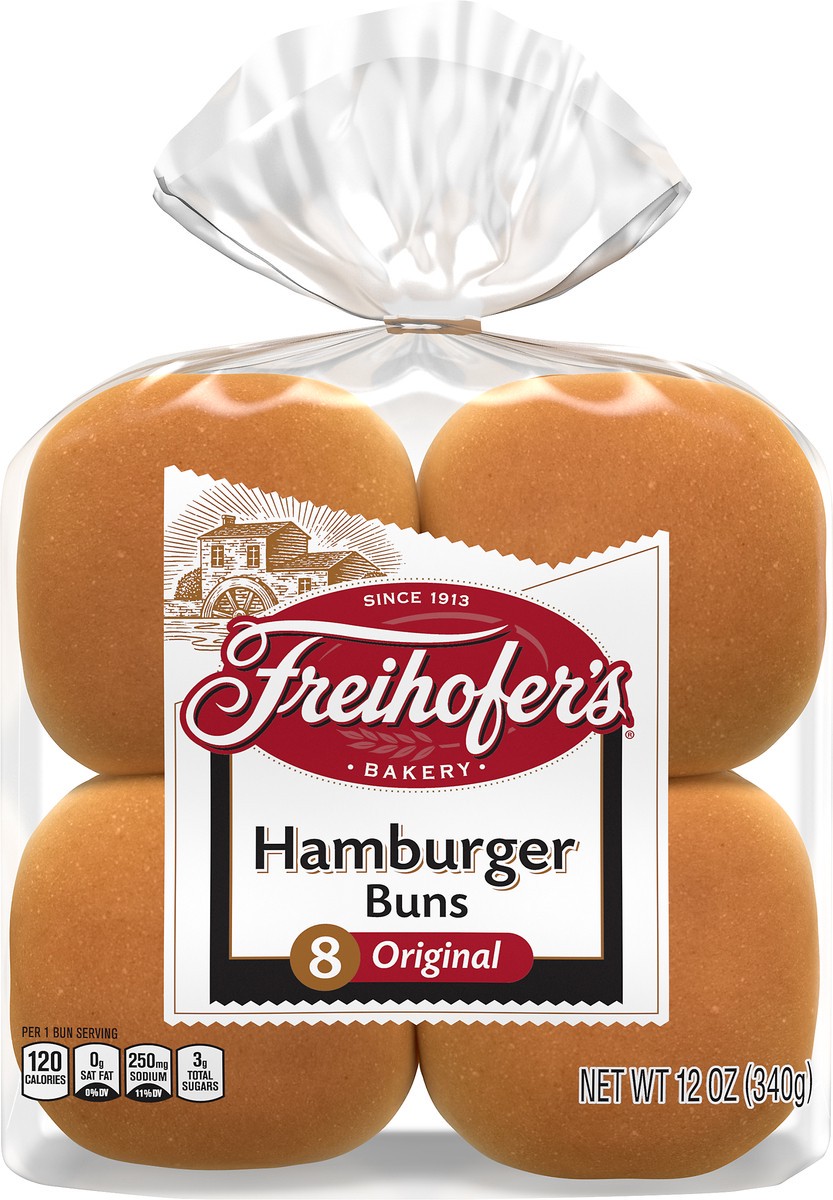 slide 2 of 7, Freihofer's Hamburger Buns, 8 count, 12 oz, 8 ct