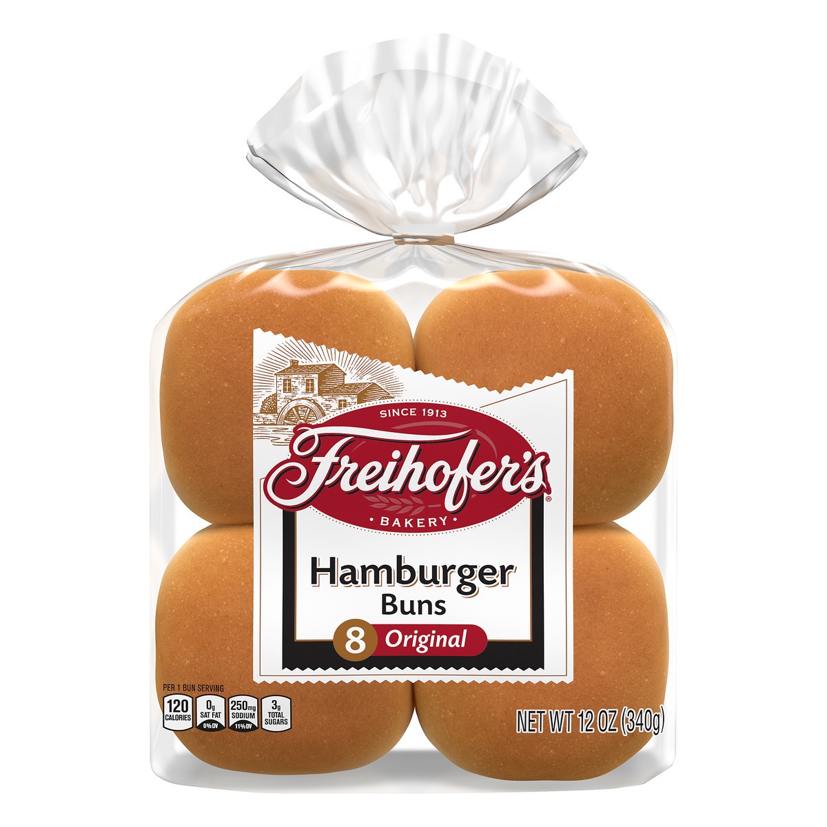 slide 1 of 7, Freihofer's Hamburger Buns, 8 count, 12 oz, 8 ct