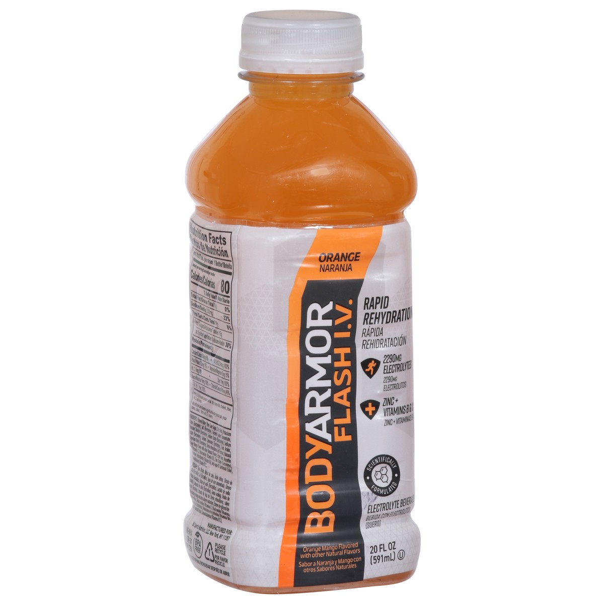 slide 4 of 14, BODYARMOR Flash I.V. Orange Electrolyte Beverage - 20 fl oz, 20 fl oz