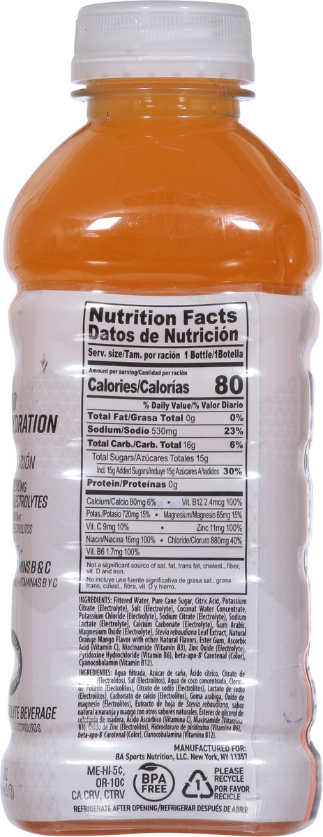 slide 10 of 14, BODYARMOR Flash I.V. Orange Electrolyte Beverage - 20 fl oz, 20 fl oz