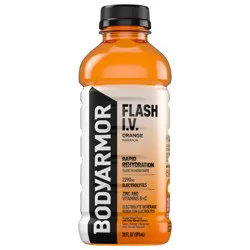 BODYARMOR Flash I.V. Orange Electrolyte Sports Drink, 20 fl oz Bottle