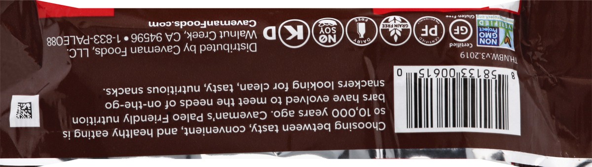 slide 10 of 10, Caveman Dark Chocolate Caramel Cashew Nutrition Bar, 1.4 oz