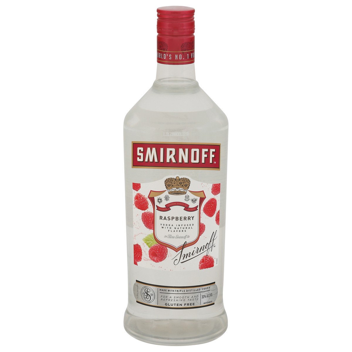 slide 1 of 12, Smirnoff Raspberry Vodka 1.75 l, 1.75 liter