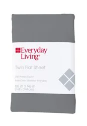 Everyday Living 200 Thread Count Cotton/Polyester Flat Sheet - Sharkskin