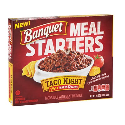 slide 1 of 1, Banquet Meal Starters Taco Night, 24 oz