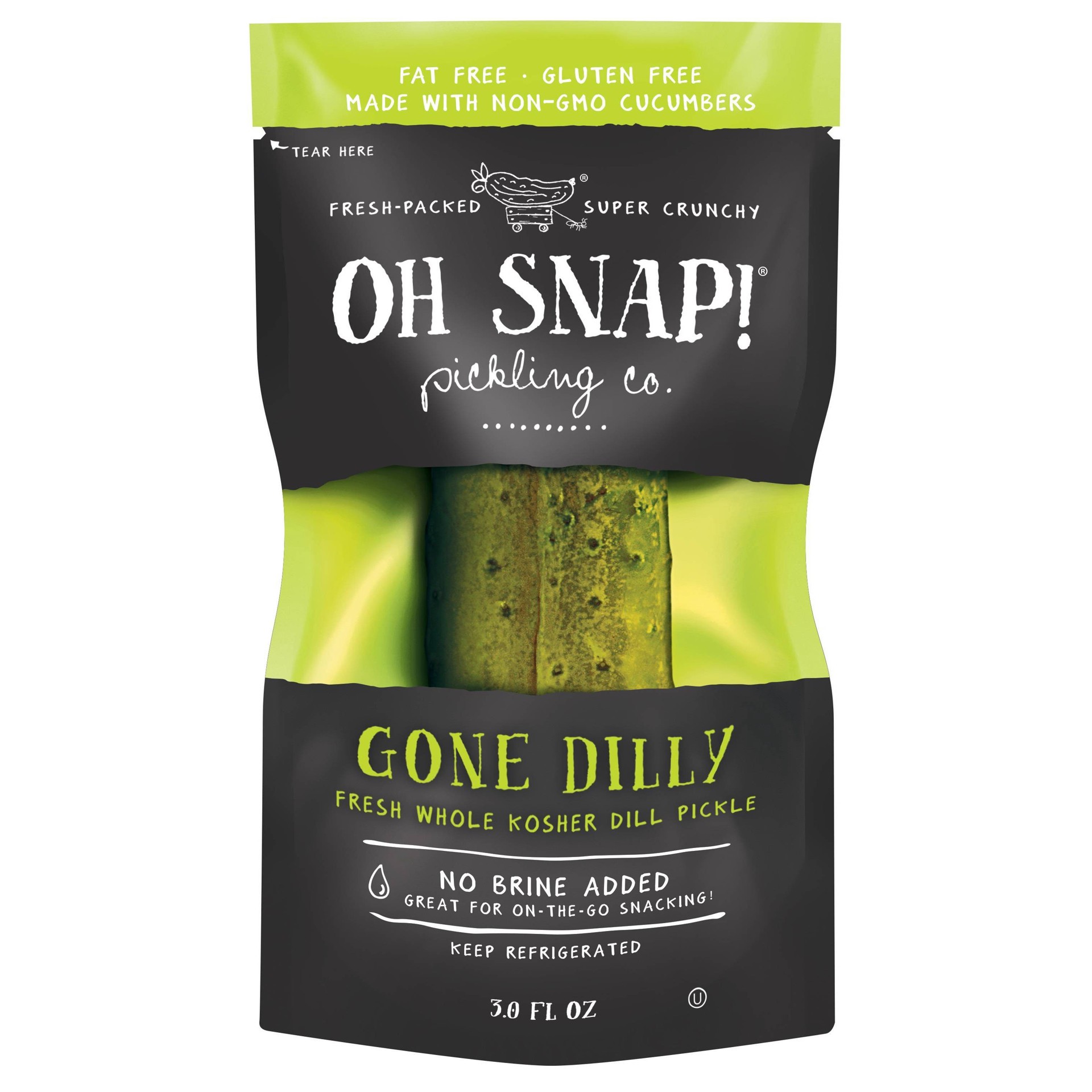 slide 1 of 7, Oh Snap! Pickling Co. Gone Dilly Whole Kosher Dill Pickle - 3 fl oz, 3.4 oz