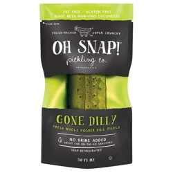 Oh Snap! Pickling Co. Gone Dilly Whole Kosher Dill Pickle - 3 fl oz