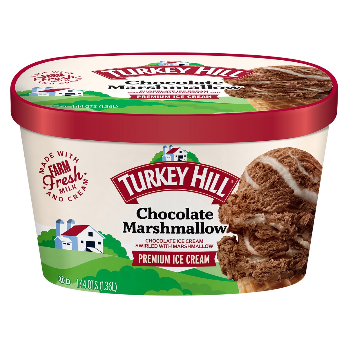 slide 3 of 7, Turkey Hill Chocolate Marshmallow, 1.44 qt