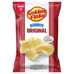 Golden Flake Thin & Crispy Original Potato Chips - 8 oz