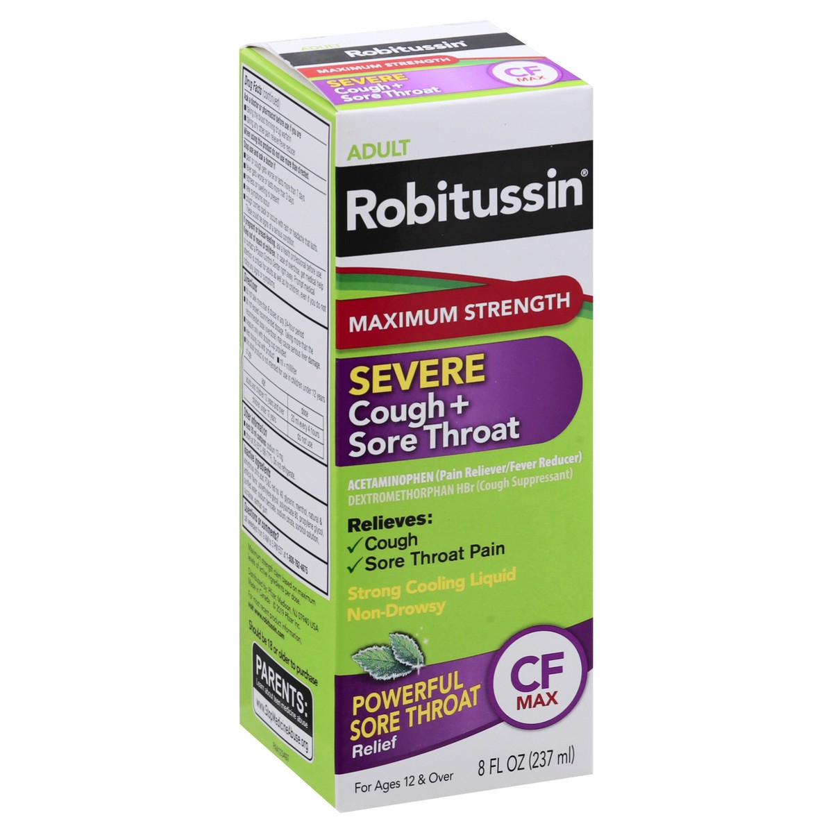 slide 9 of 12, Robitussin Adult Maximum Strength Severe Cough + Sore Throat 8 fl oz, 8 fl oz