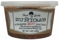 slide 1 of 1, Zuniga's Gresh Hot Salsa, 14 oz