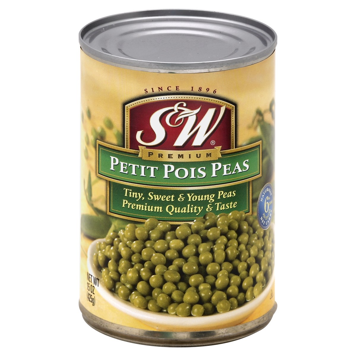 slide 2 of 2, S&W Peas 15 oz, 15 oz