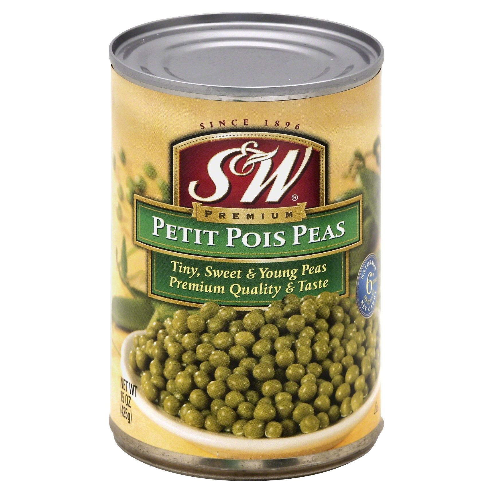 slide 1 of 3, S&W Premium Petit Pois Peas, 15 oz
