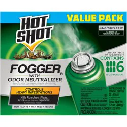 Hot Shot Fogger With Odor Neutralizer, 6 pk