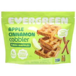 Evergreen Mini Waffles, Apple & Cinnamon, 9 ct
