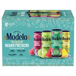 Modelo Spiked Aguas Frescas Flavored Malt Beverage 12 Cans Variety Pack