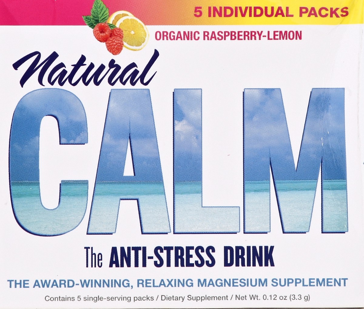 slide 4 of 4, Natural Vitality Natural Calm Anti-Stress Drink - Raspberry Lemon, 5 ct