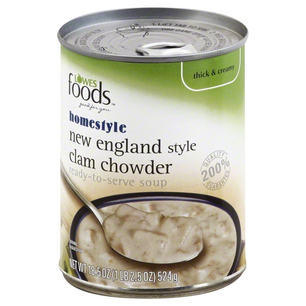 slide 1 of 1, Lowes Foods Homestyle Soup New England Clam Chowder, 18.5 oz