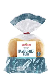Giant Eagle Enriched Hamburger Buns, Sliced
