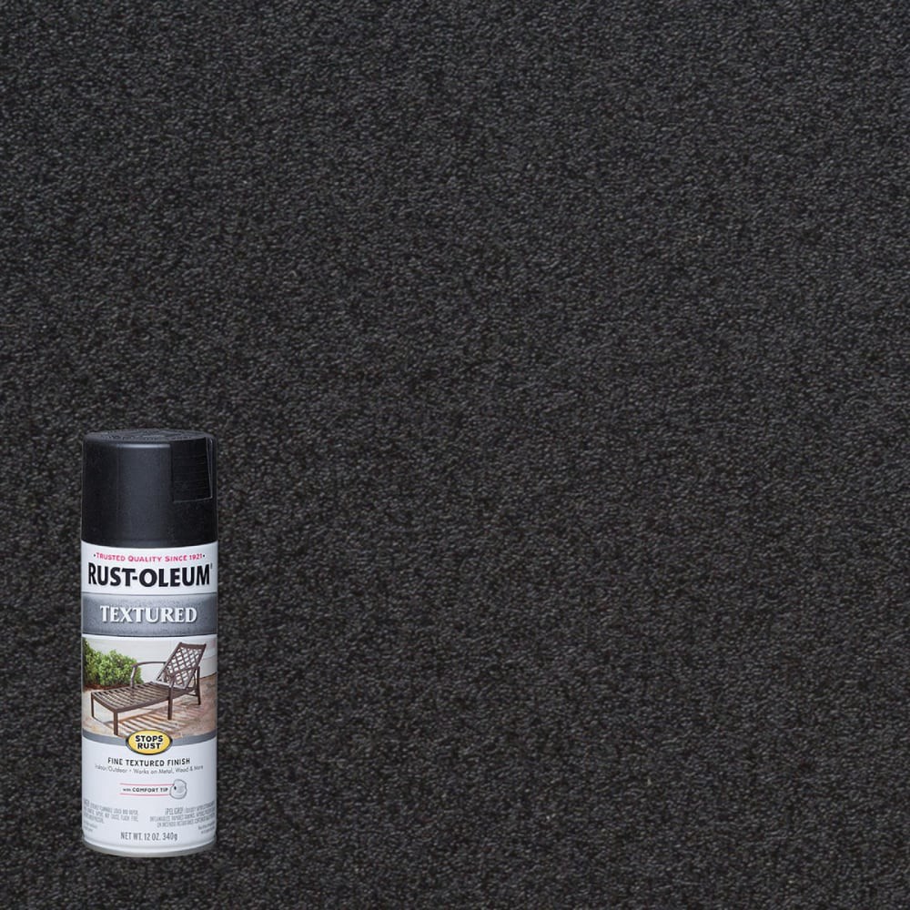 slide 1 of 6, Rust-Oleum Stops Rust Protective Textured Spray Paint - 7220830, Black, 12 oz