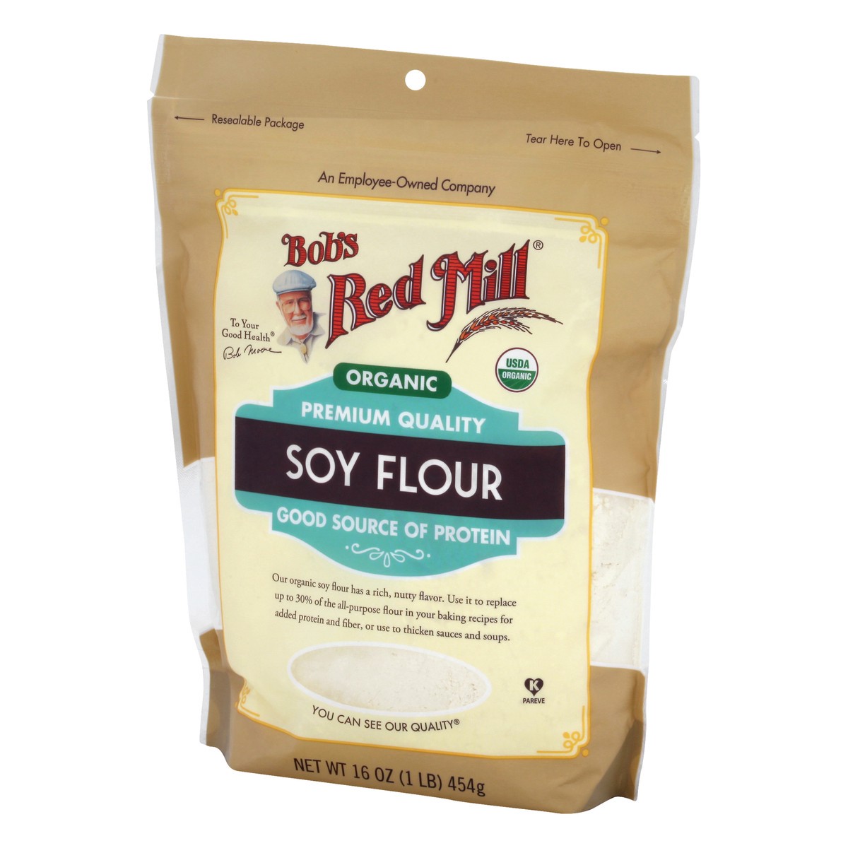 slide 3 of 10, Bob's Red Mill Organic Soy Flour, 16 oz