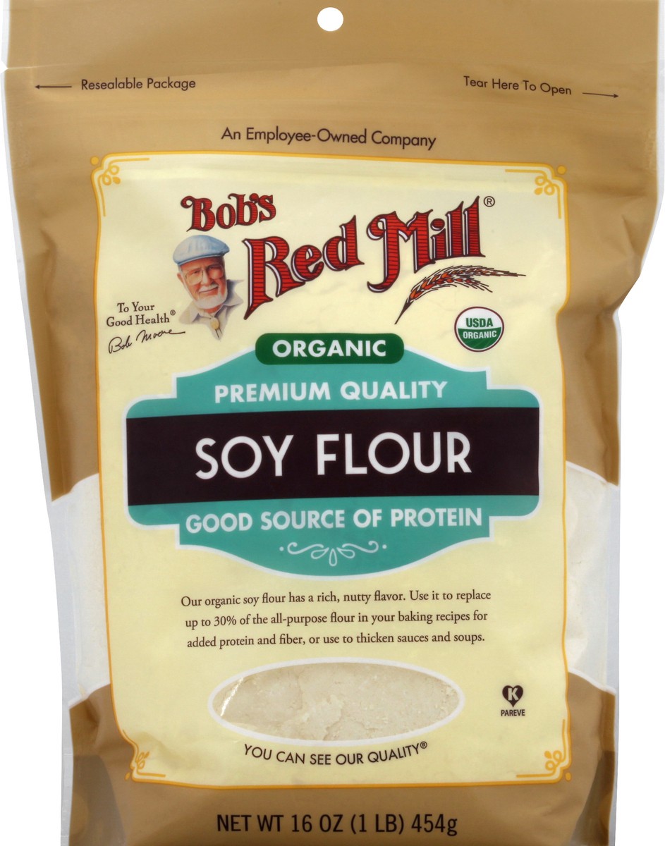 slide 9 of 10, Bob's Red Mill Organic Soy Flour, 16 oz