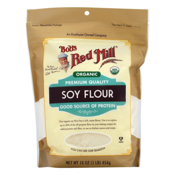slide 1 of 1, Bob's Red Mill Organic Soy Flour, 16 oz