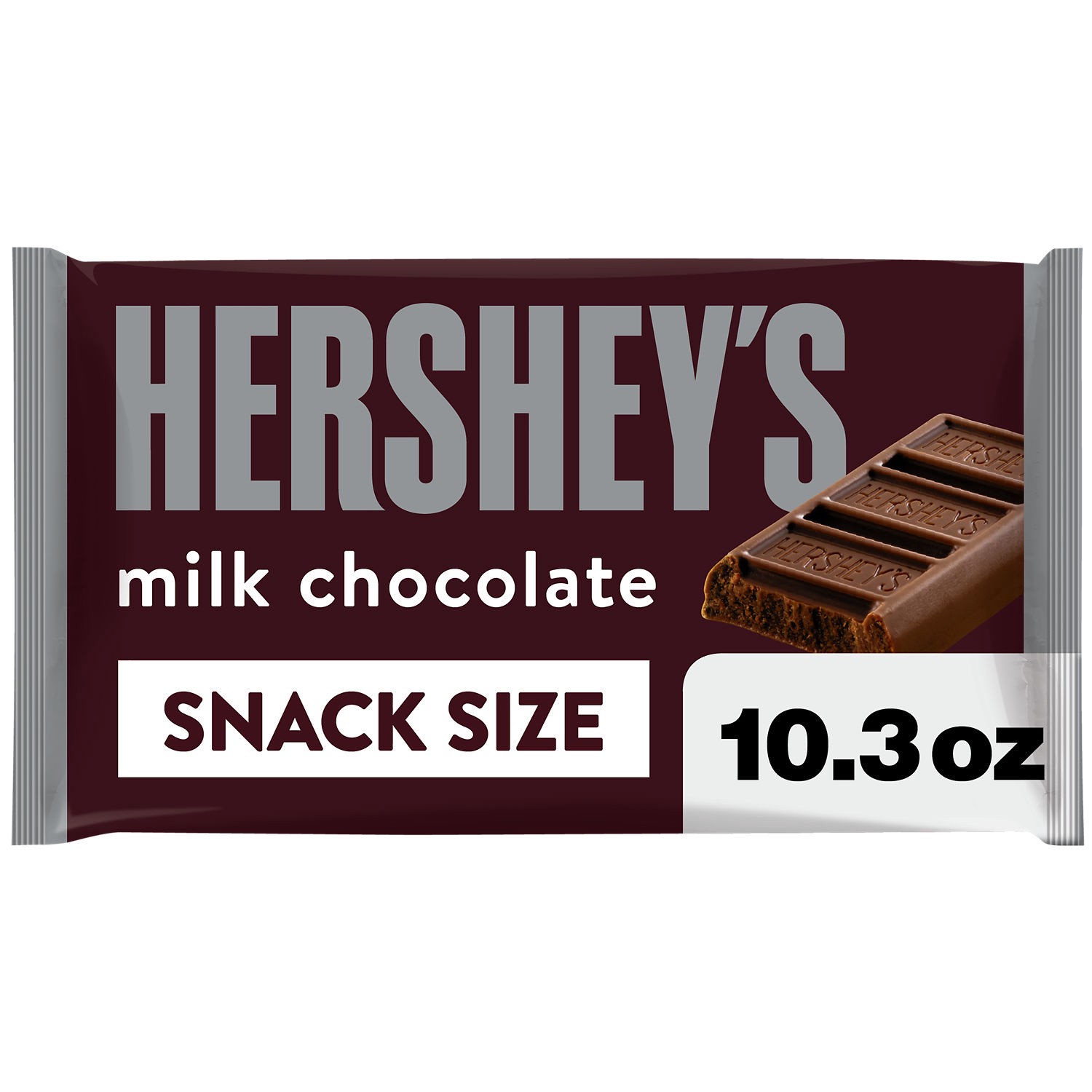 slide 4 of 9, Hershey's Milk Chocolate Snack Size, Candy Bag, 10.35 oz, 1 ct