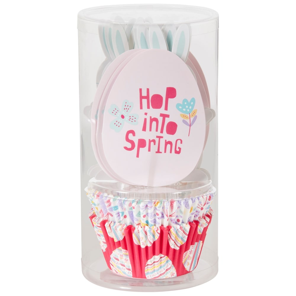 slide 1 of 1, Holiday Home Hop Into Spring Bunny Cupcake Decoration Kit, 1 ct