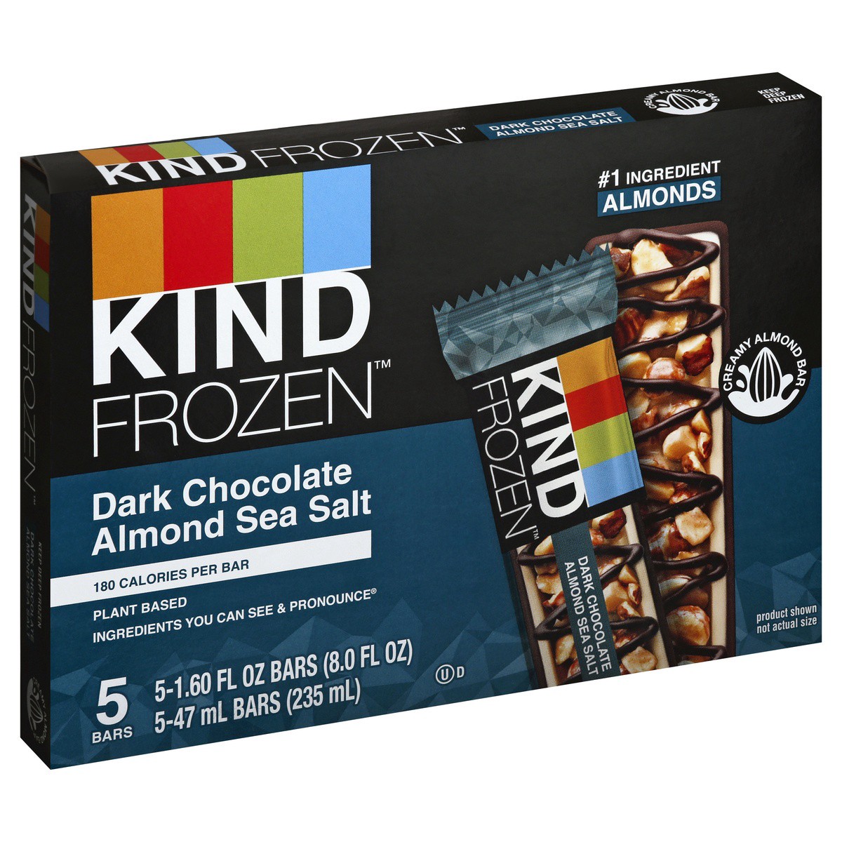 slide 8 of 9, KIND Dark Chocolate Almond Sea Salt & Nut Treat Bars (Pack of 5), 8 fl oz