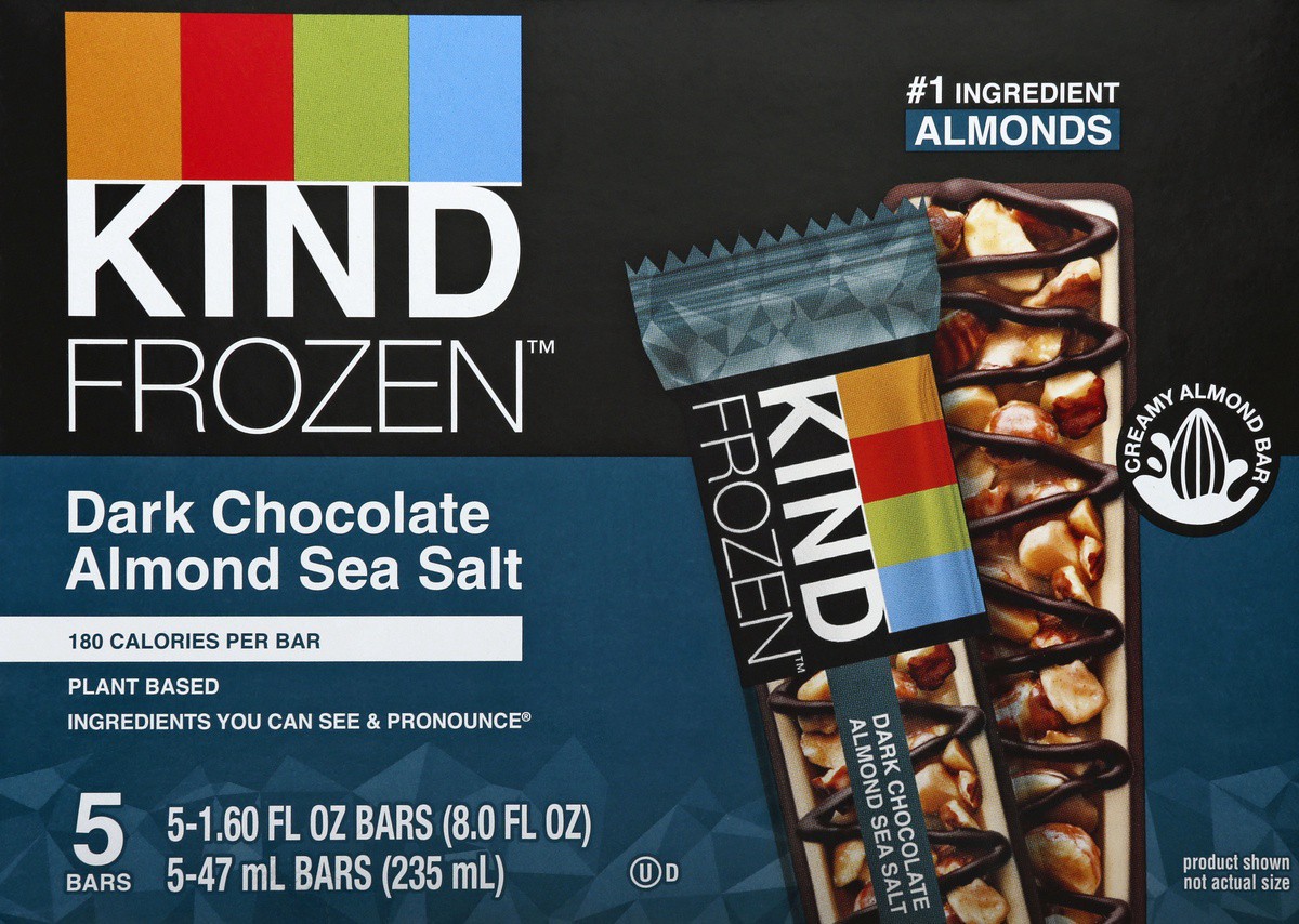 slide 2 of 9, KIND Dark Chocolate Almond Sea Salt & Nut Treat Bars (Pack of 5), 8 fl oz