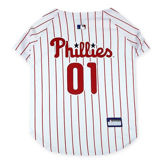 slide 1 of 1, Pets First Philadelphia Phillies MLB Mesh Jersey, MED