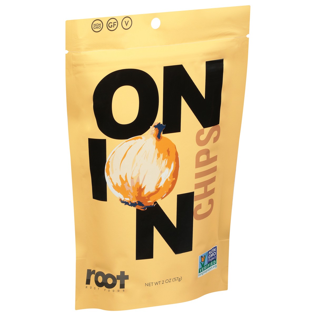slide 6 of 9, Root Foods Onion Chips - 2 oz, 2 oz
