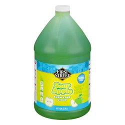 First Street Snow Cone Syrup Sour Apple- 1 gal