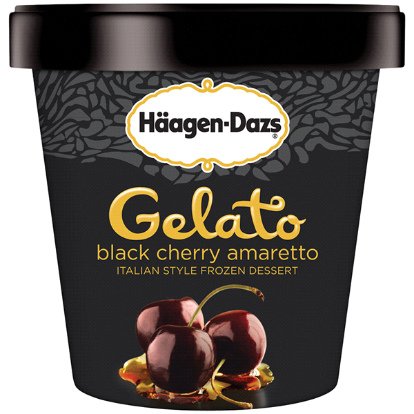 slide 1 of 1, Häagen-Dazs Black Cherry Amaretto Gelato, 14 fl oz