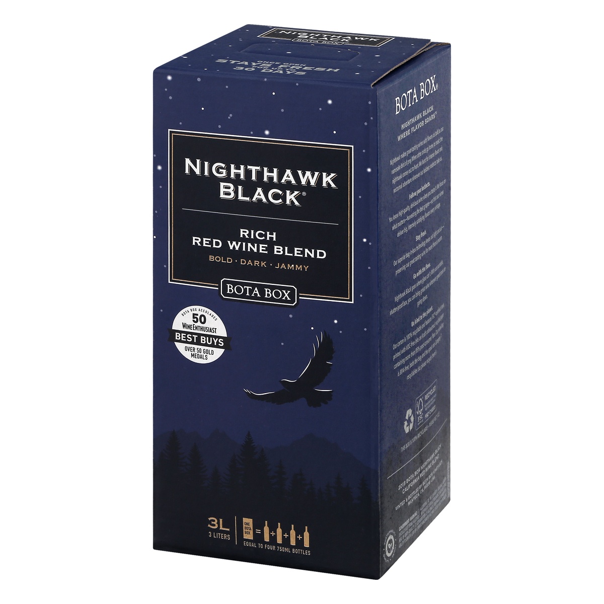 slide 3 of 8, Bota Box Vineyards Bota Box Nighthawk Black, 3 liter