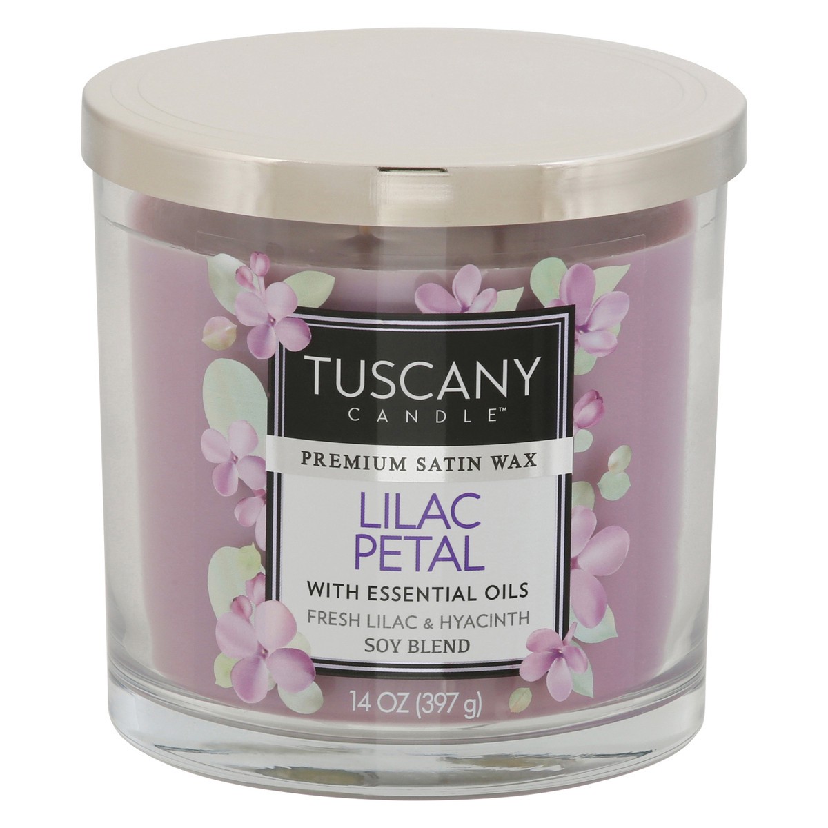 slide 1 of 9, Tuscany Candle Lilac Petal Glass Jar Candle - Purple, 1 ct