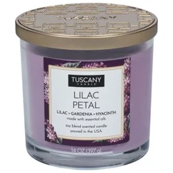 Tuscany Candle Soy Blend Scented Lilac Petal Candle - 14 oz